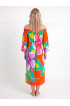 Hand Painted Rayon Off Shoulder Dress